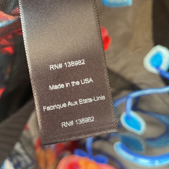 (A4c) NEW Cosmopolitan x Dress the Population Floral Sheer crop, Sz Small, NWOT - Picture 9 of 11